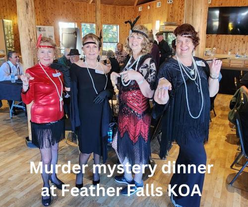 Murder-mystery-dinner-at-Feather-Falls-KOA-